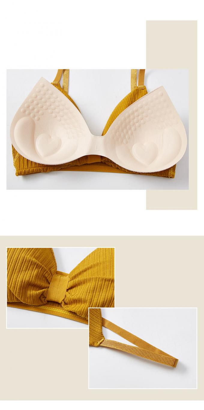 Удобное женское белье нижнего белья хлопка, Breathable и съемных пены пусковой площадки спорт бюстгальтера