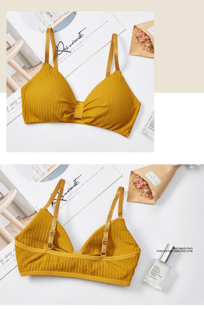 Удобное женское белье нижнего белья хлопка, Breathable и съемных пены пусковой площадки спорт бюстгальтера