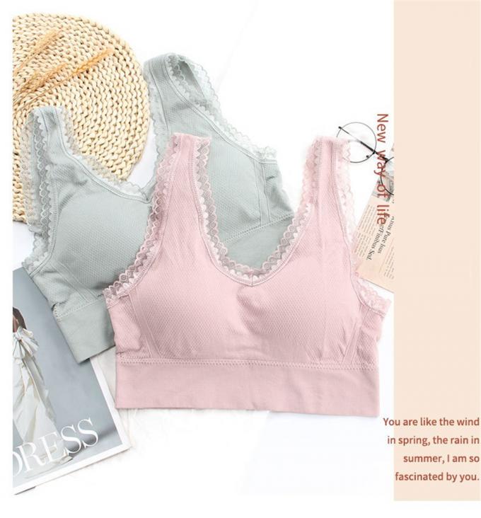 Удобное женское белье нижнего белья хлопка, Breathable и съемных пены пусковой площадки спорт бюстгальтера