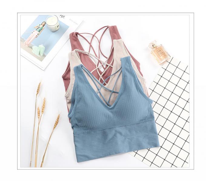 Удобное женское белье нижнего белья хлопка, Breathable и съемных пены пусковой площадки спорт бюстгальтера