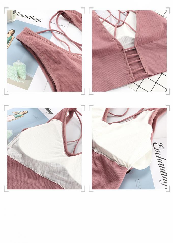 Удобное женское белье нижнего белья хлопка, Breathable и съемных пены пусковой площадки спорт бюстгальтера
