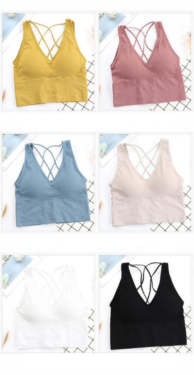 Удобное женское белье нижнего белья хлопка, Breathable и съемных пены пусковой площадки спорт бюстгальтера