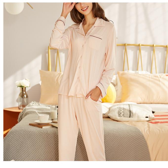 Sleepwear хлопка женщин рукава режимных пижам ткани двухкусочных длинный