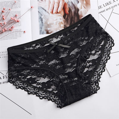 Сексуальная связанная сетка лайкра 3XL Undies нижнего белья черного хлопка безшовная неубедительная