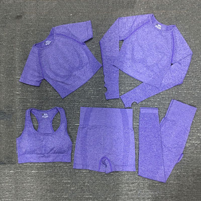 Лайкра полиэстера нейлона подрезало Sportswear длинной носки спортзала разминки рукава верхней ребристый