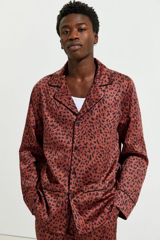 Воротник сравнивает Sleepwear pyjamas полиэстера рукава людей пижам сатинировки шелка длинный