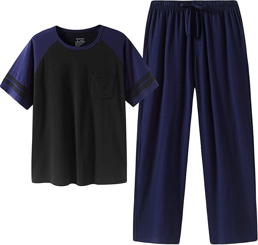 Набор костюма ночи теплых пижам Sleepwear 2XL l людей двухкусочный связанный