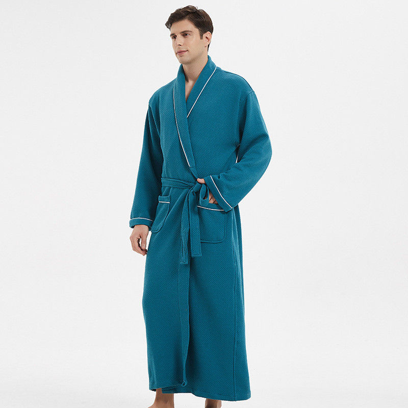 Плюс pyjamas твердой хлопко-бумажной ткани Sleepwear людей Loungewear теплые для людей
