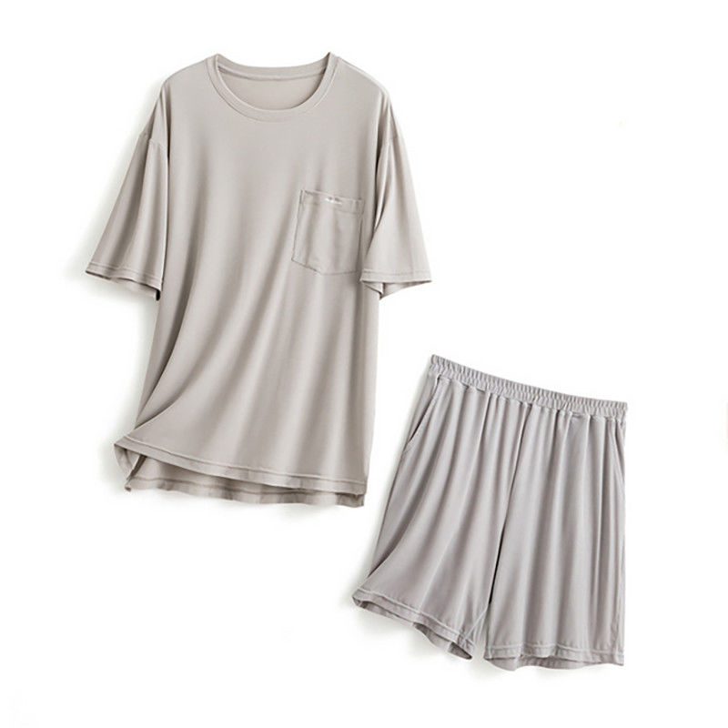 Sleepwear людей шелка XXL связал лето Loungewear костюма ночи комода 114cm голубое
