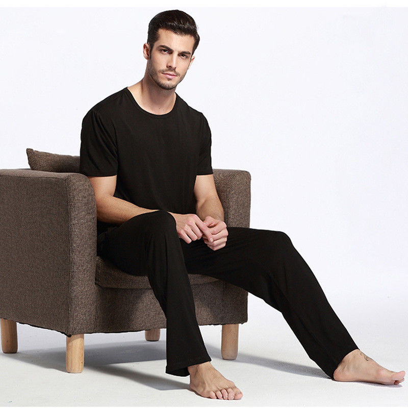 Людей брюк пижамы Sleepwear эластичных людей нейлона вискоза Tracksuit теплых бамбуковая