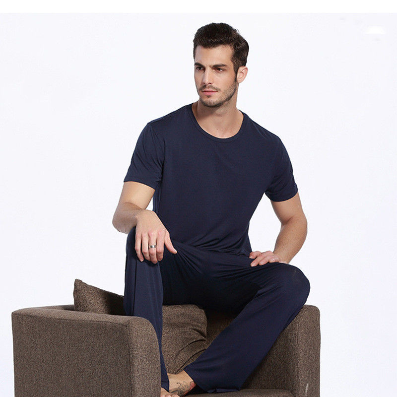 Людей брюк пижамы Sleepwear эластичных людей нейлона вискоза Tracksuit теплых бамбуковая