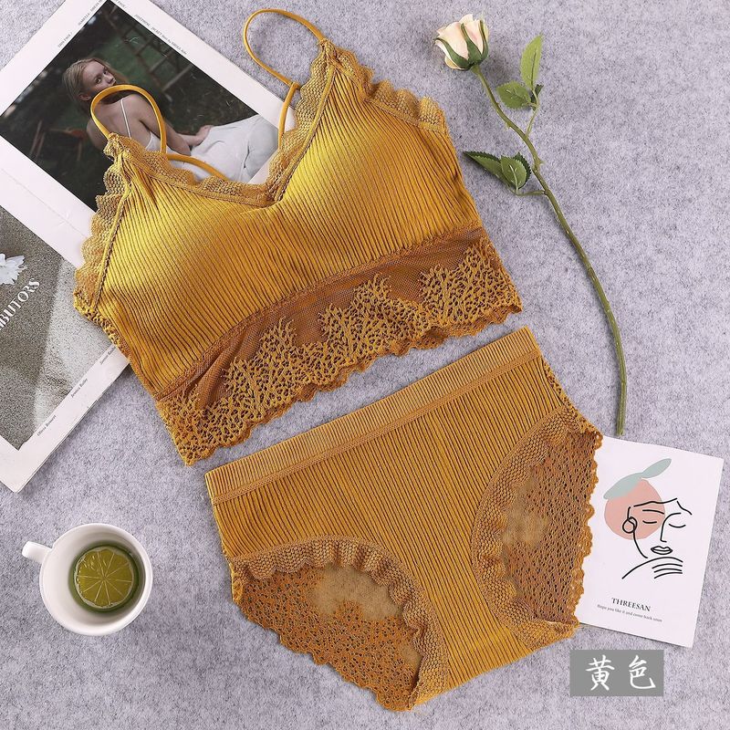 Безшовный задний в оболочке бюстгальтер Panty хлопка 100kg сексуальный установил уход 95C 95D цельный