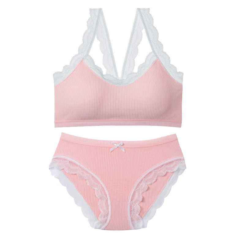 Провода набора XXL 75B 75C 75D бюстгальтера Panty Halter бюстгальтер сексуального безшовного свободный